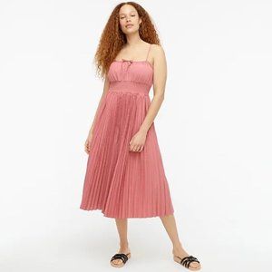 J. Crew Pink Pleated Midi Sundress - Sz. 12